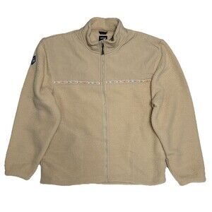 Prana Large Fleece Jacket Hurricane  Full Zip Cliffside Ivory Men's L Unisex NWT